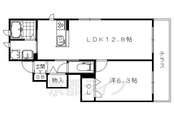 【シャーメゾン紙屋川の間取り】