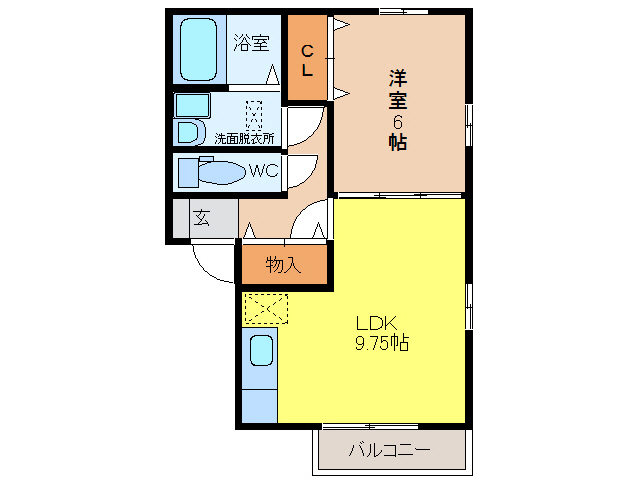 大村市向木場町のアパートの間取り