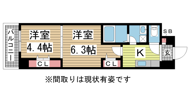 【ラパン　すみよしの間取り】