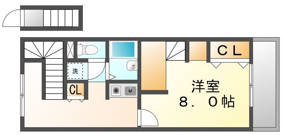 高松市多肥上町のアパートの間取り