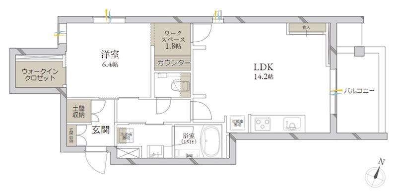 クレールシャーメゾンプレミアの間取り