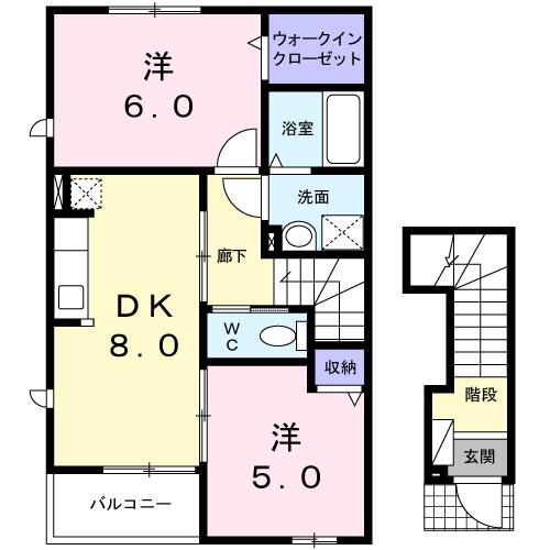 ベルズかたかごＢの間取り