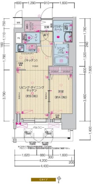 プレサンス名駅南エディフィスの間取り