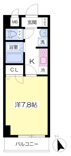 北九州市小倉南区富士見のマンションの間取り