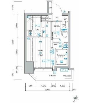 シーネクス横濱阪東橋の間取り