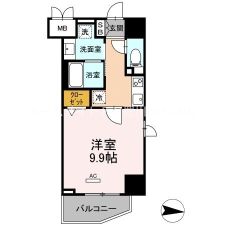 豊橋市東小田原町のマンションの間取り