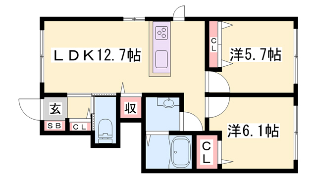 アリスティオ　B棟の間取り