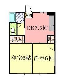 羽村市川崎のアパートの間取り