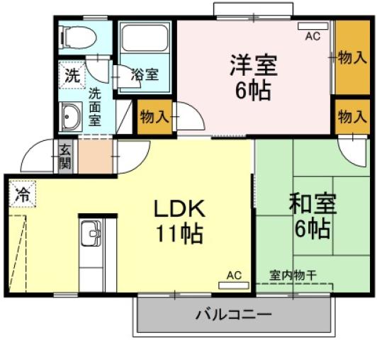 ファミール田宮の間取り