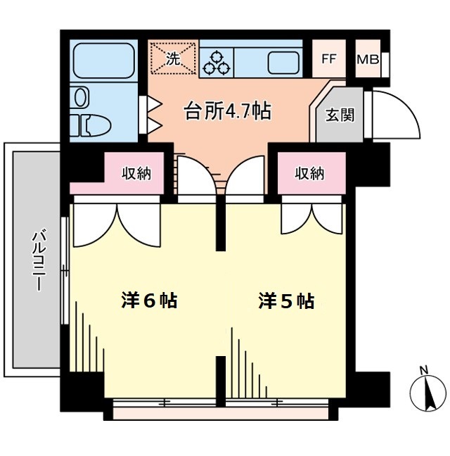 マンション広尾台の間取り写真