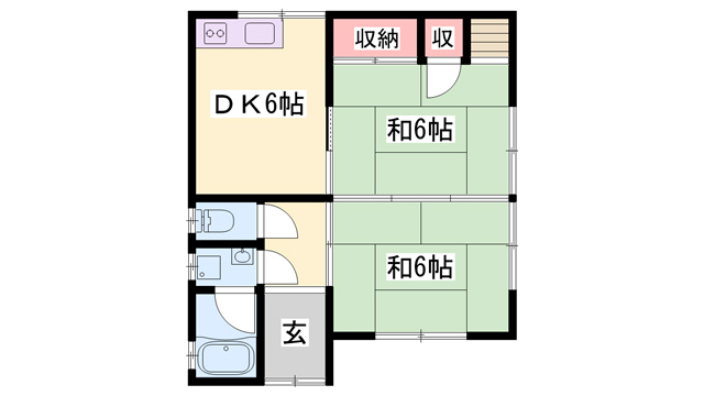 城見町貸家の間取り