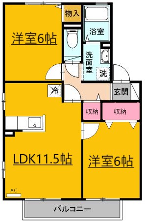 ロイヤルスクエアCの間取り