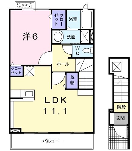 和泉市伯太町のアパートの間取り