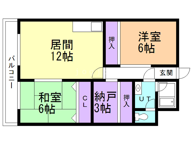 アシスト青森マンションの間取り