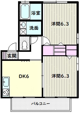 クレールAの間取り