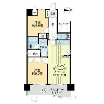 さいたま市北区日進町のマンションの間取り