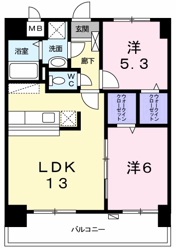 スカイシャトレ空港南の間取り