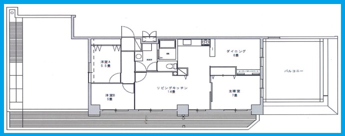 北区滝野川のマンションの間取り