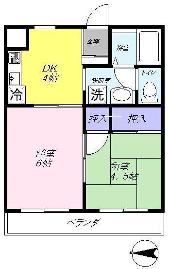 グリーンマンションAの間取り