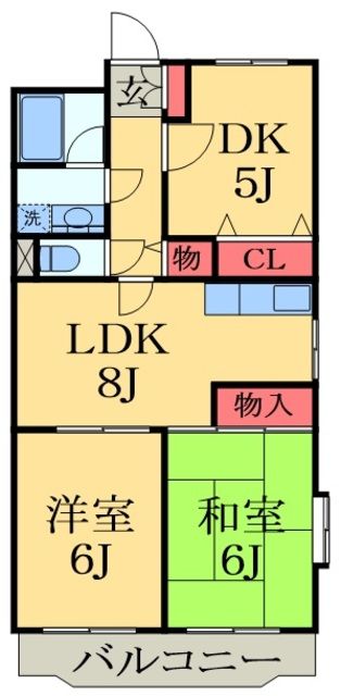 四街道市めいわのマンションの間取り