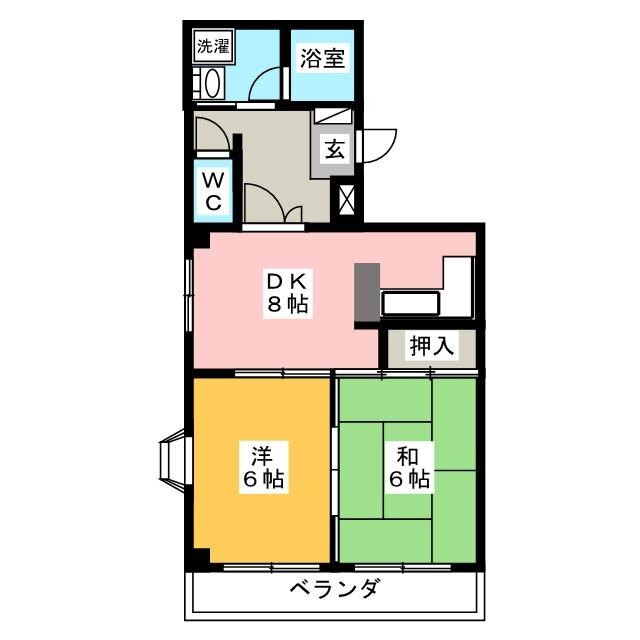 シャトー雁ヶ音の間取り