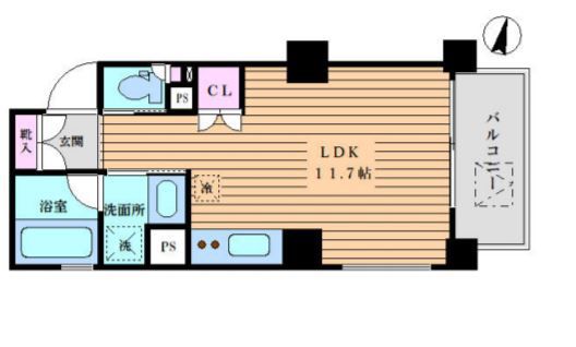 港区赤坂のマンションの間取り