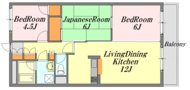 廿日市市塩屋のマンションの間取り