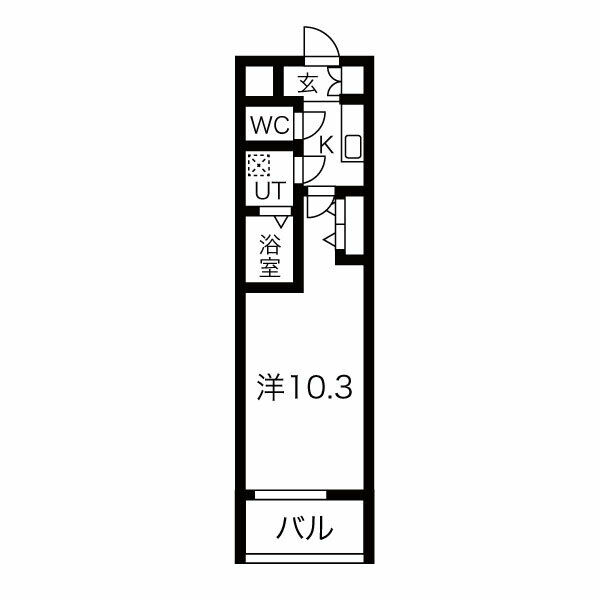 大阪市浪速区浪速東のマンションの間取り