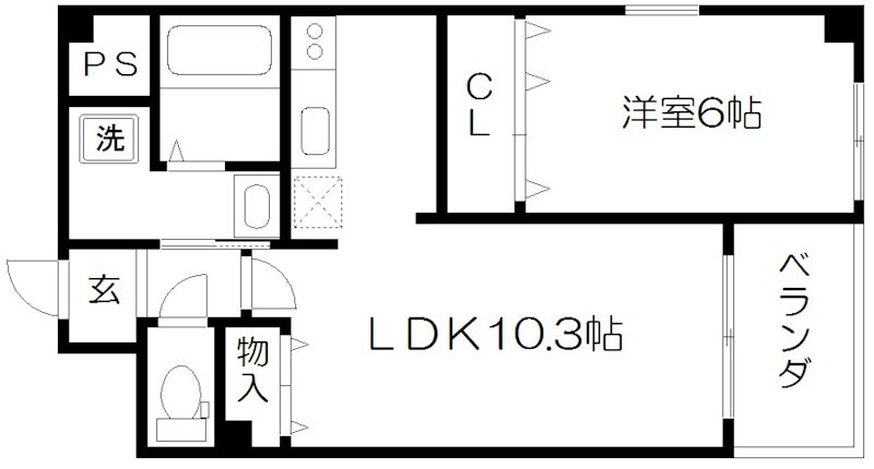 【ヴェルディア今出川の間取り】