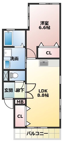 別府マンション5の間取り