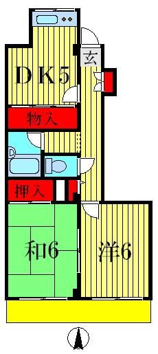 葛飾区東立石のマンションの間取り