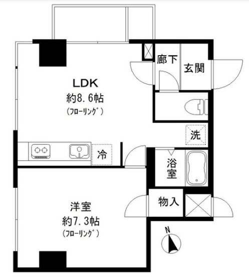 【サンビューハイツ代々木の間取り】