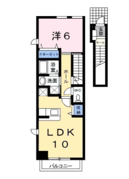 小松島市大林町のアパートの間取り