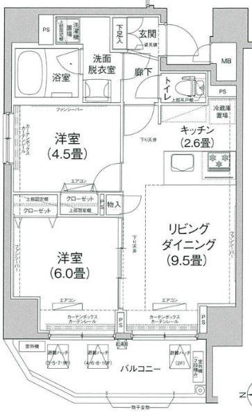 ルフレリバーサイド町屋の間取り