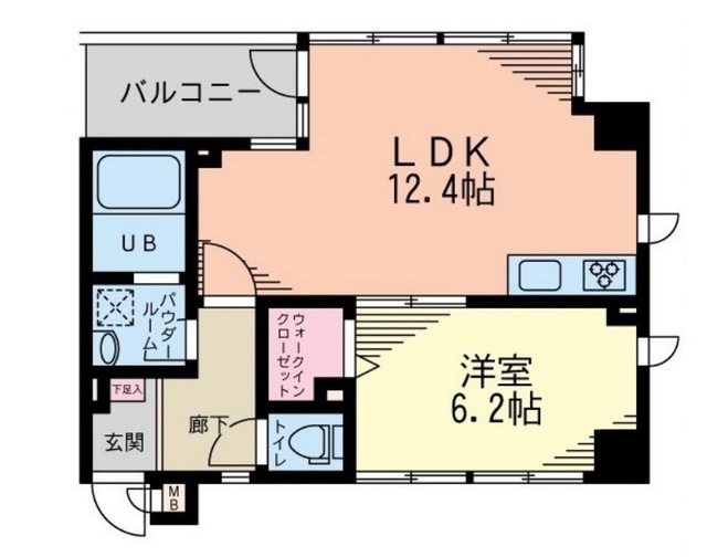 荒川区東日暮里のマンションの間取り