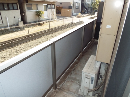 バルコニー　陽当たり良好なバルコニーです