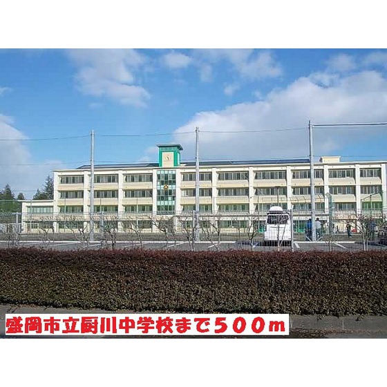 中学校　盛岡市立厨川中学校（中学校）まで1468m