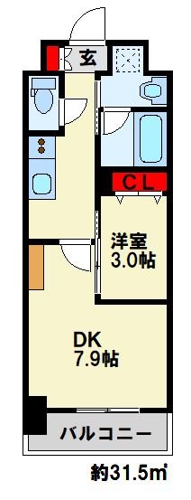 筑豊電気鉄道 穴生駅 徒歩3分 12階建 築2年の間取り写真
