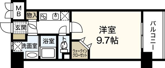 コンフォート東白島の間取り写真