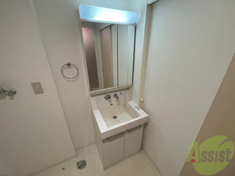 洗面設備　シャンプードレッサー。身支度はここでばっちりですね。