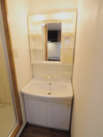 洗面設備　写真は別号室のものとなります。