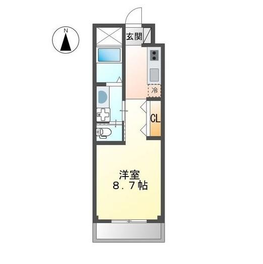 ＪＲ信越本線 長野駅 徒歩9分 3階建 築7年の間取り写真