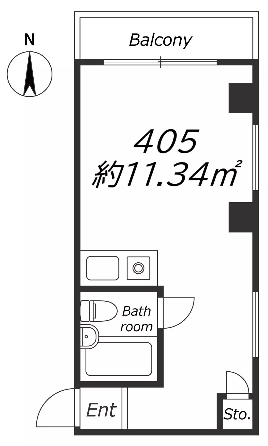 AP413 フラワービルの間取り写真