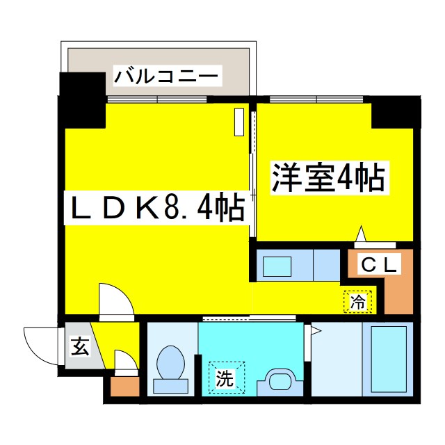 地下鉄東豊線 北１３条東駅 徒歩2分 11階建 築20年の間取り写真