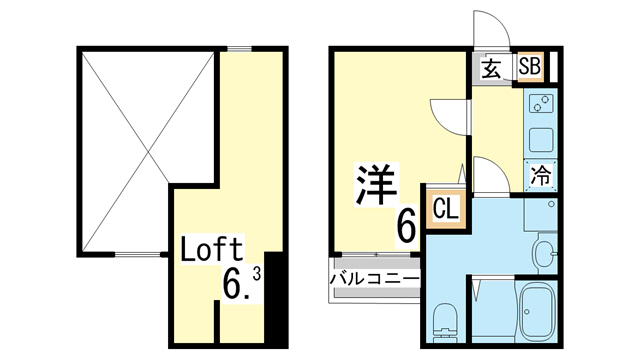 山陽電鉄本線 東須磨駅 徒歩8分 2階建 築9年の間取り写真
