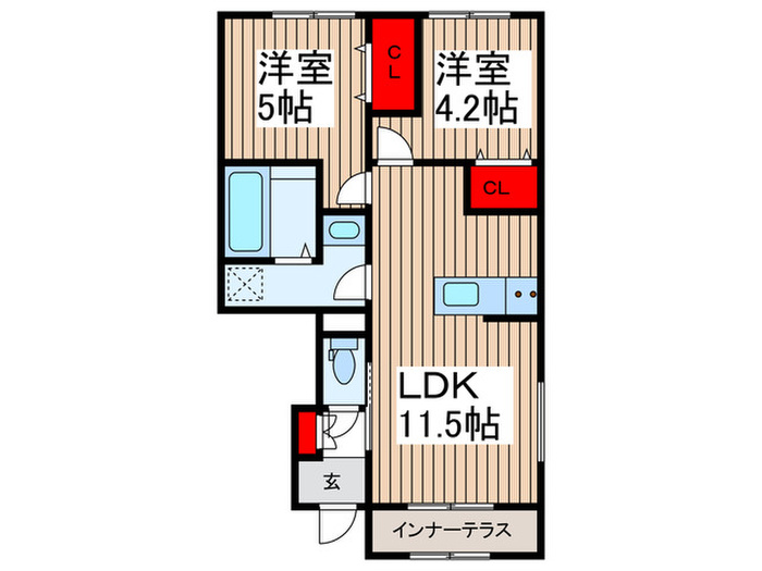 リーブルファイン草加瀬崎IIの間取り写真