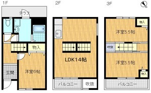 クレスト甲東園A棟の間取り写真