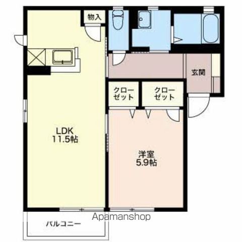 クレセールおぶせDの間取り写真