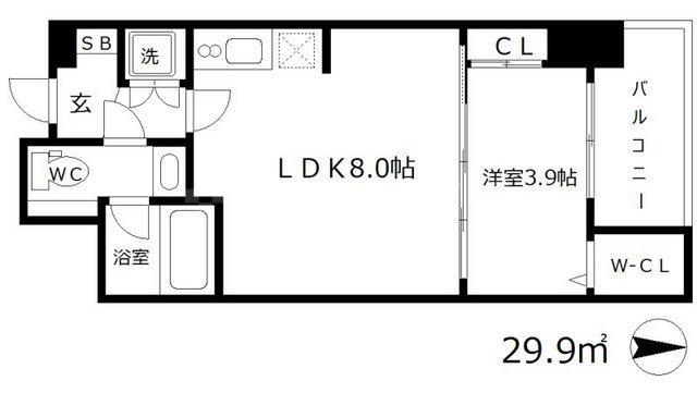 セレニテ本町グランデの間取り写真