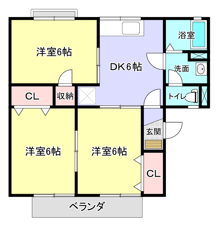 セベルハイツB棟の間取り